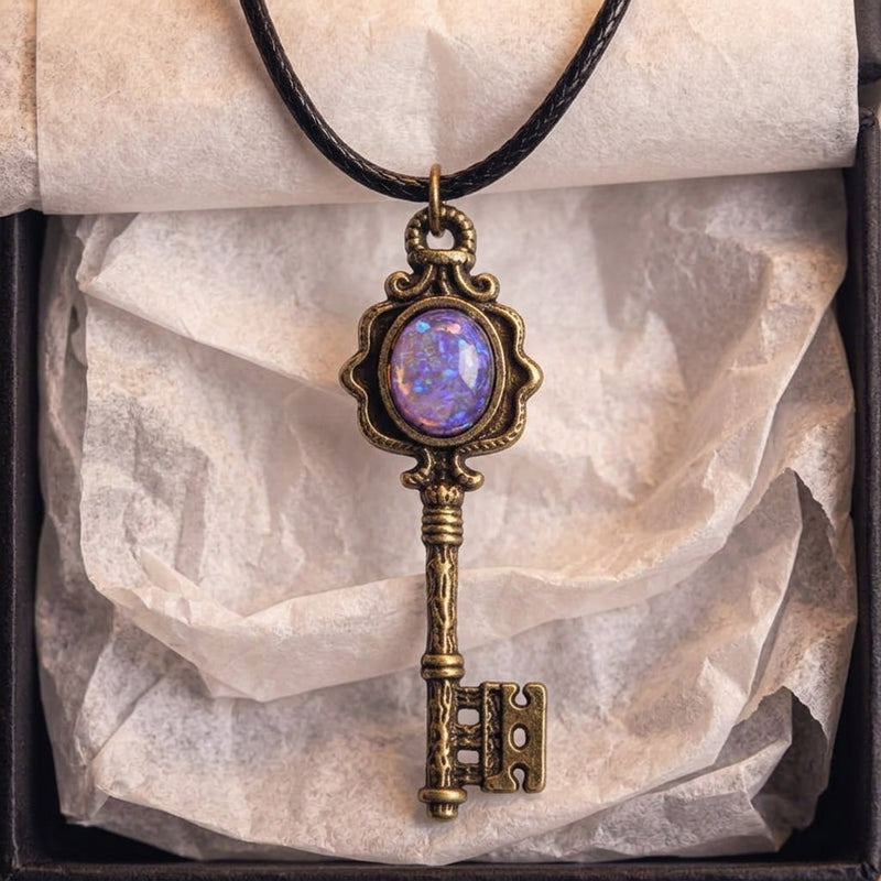 Boho Protection Key Amulet Pendant Necklace