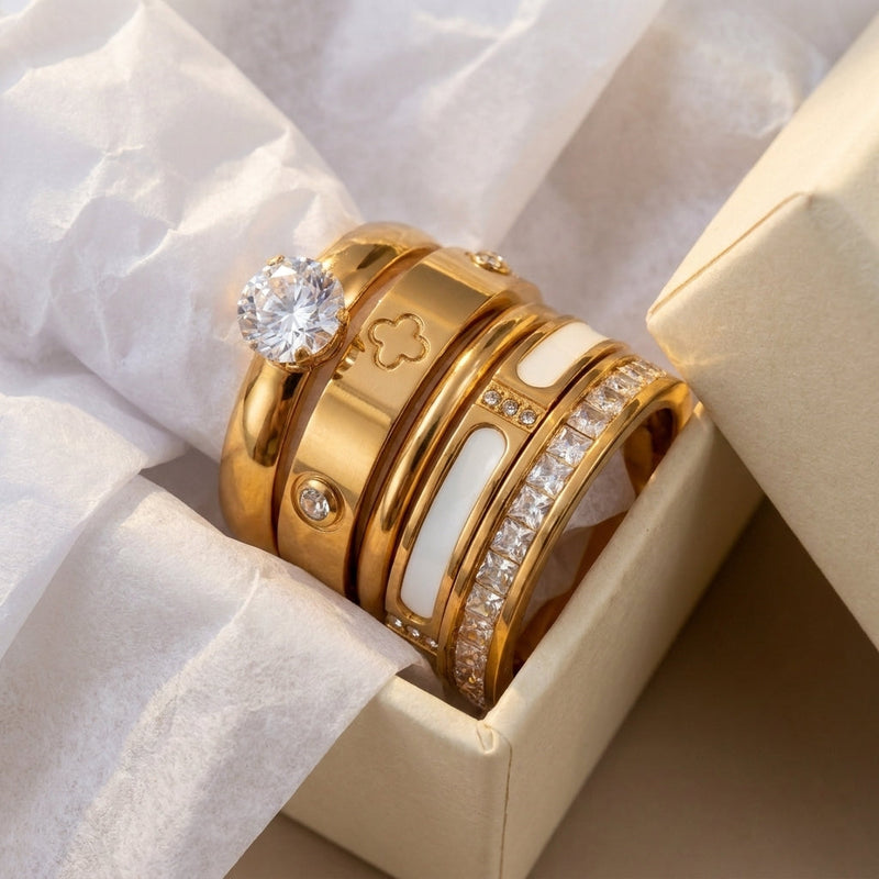 18k 5pc Luxe Ring Stack