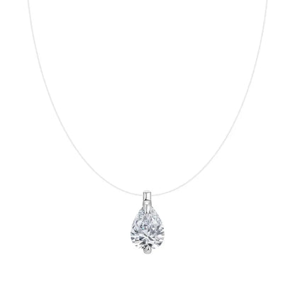 Floating Diamond Invisible Necklace