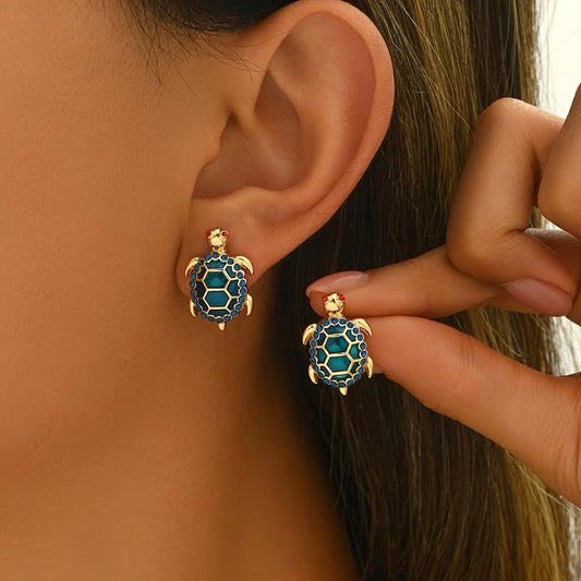 Elegant Cute Turtle Stud Earrings