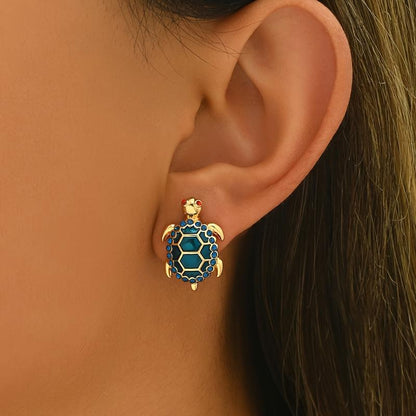 Elegant Cute Turtle Stud Earrings