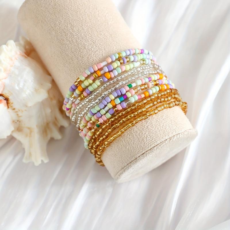 11pc Boho Pastel Bracelet Stack