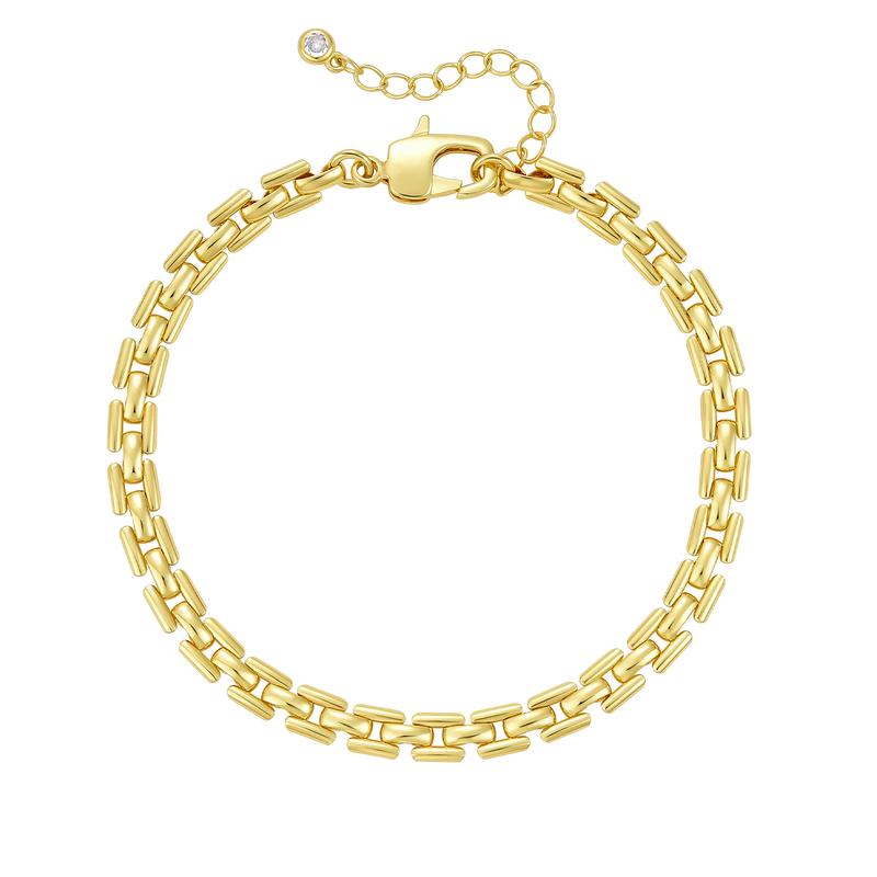14k Elegant Double Sided Panther Link Anklet
