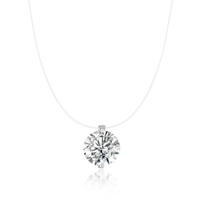 Floating Diamond Invisible Necklace