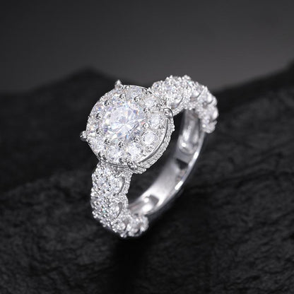 Bold Round Brilliant Cut Ring