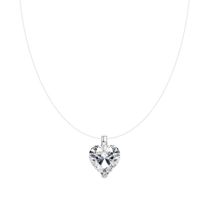 Floating Diamond Invisible Necklace