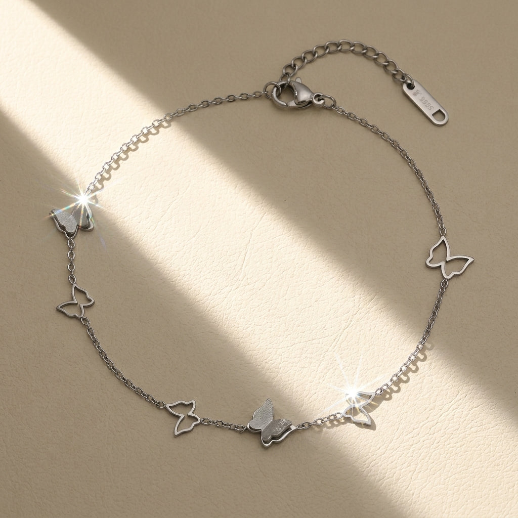 Adjustable Butterfly Boho Anklet