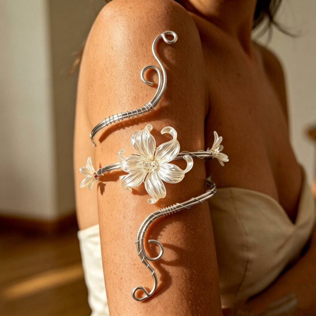Floral Lily Arm Bracelet