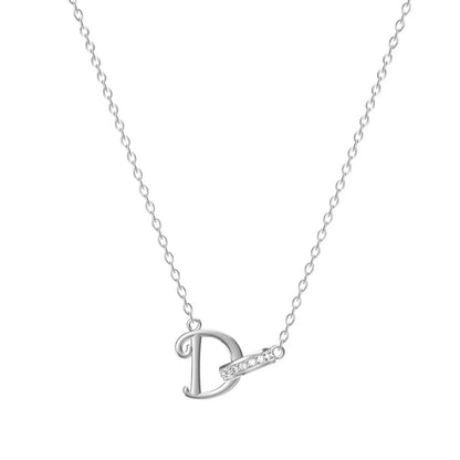 Dainty Forever Connected Initial Halo Necklace