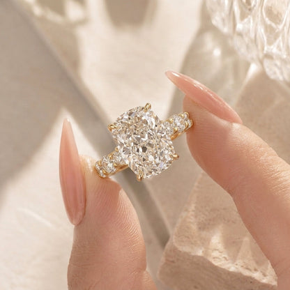 Elegant Elongated Cushion Cut Ring