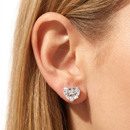 Elegant Shaped Diamond Stud Earrings