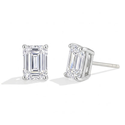 Elegant Shaped Diamond Stud Earrings