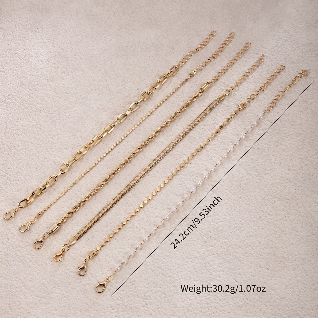 6pc Statement Bracelet Stack