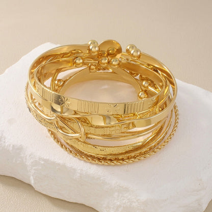 12pc Adjustable Textured Cuff Stack