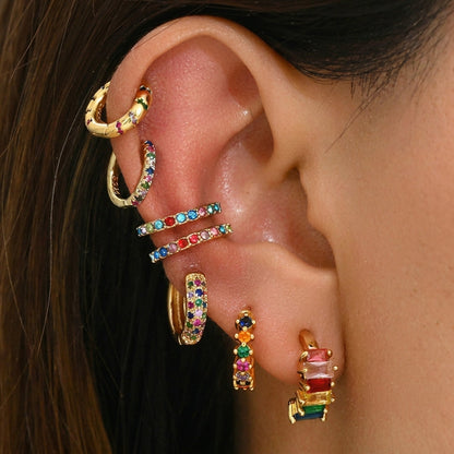 7 Sets Elegant Colorful Earrings