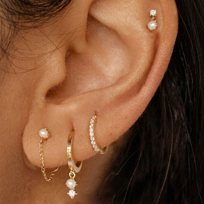 Elegant Rhinestone Earrings Stack