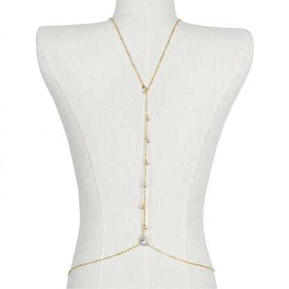 Elegant Teardrop Necklace & Back Chain
