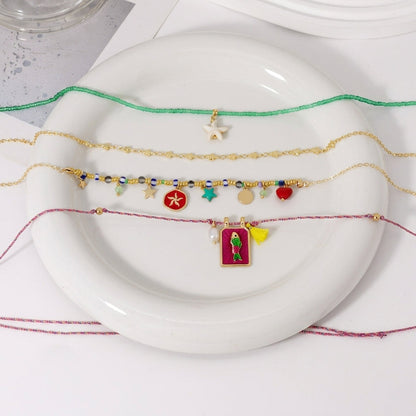 4pc Boho Tropical Fish Necklace Set