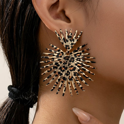 Leopard Print Stud Earrings
