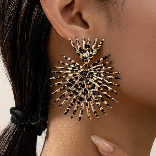 Leopard Print Stud Earrings