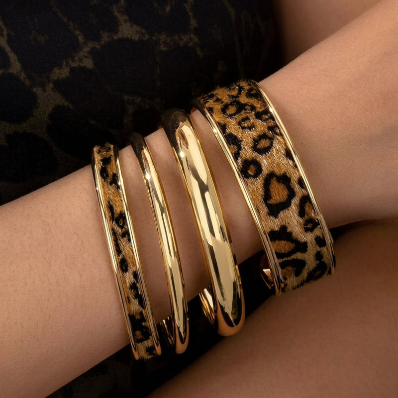 4pc Leopard Bangle Stack
