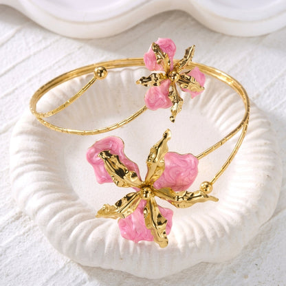Tropical Open Floral Arm Bracelet