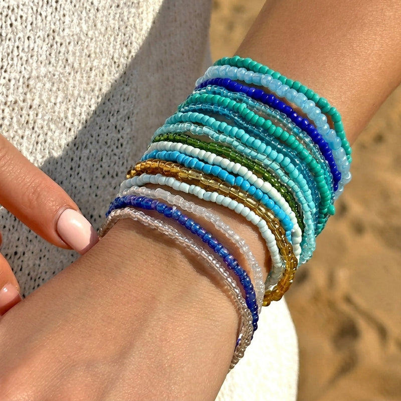 16pc Boho Multi Colored Casual Bracelets