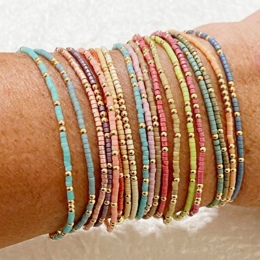 Boho Colorful Beaded Stackable Bracelet Set