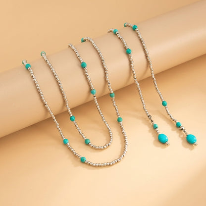 Turquoise Beaded Custom Wrap Necklace