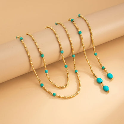 Turquoise Beaded Custom Wrap Necklace