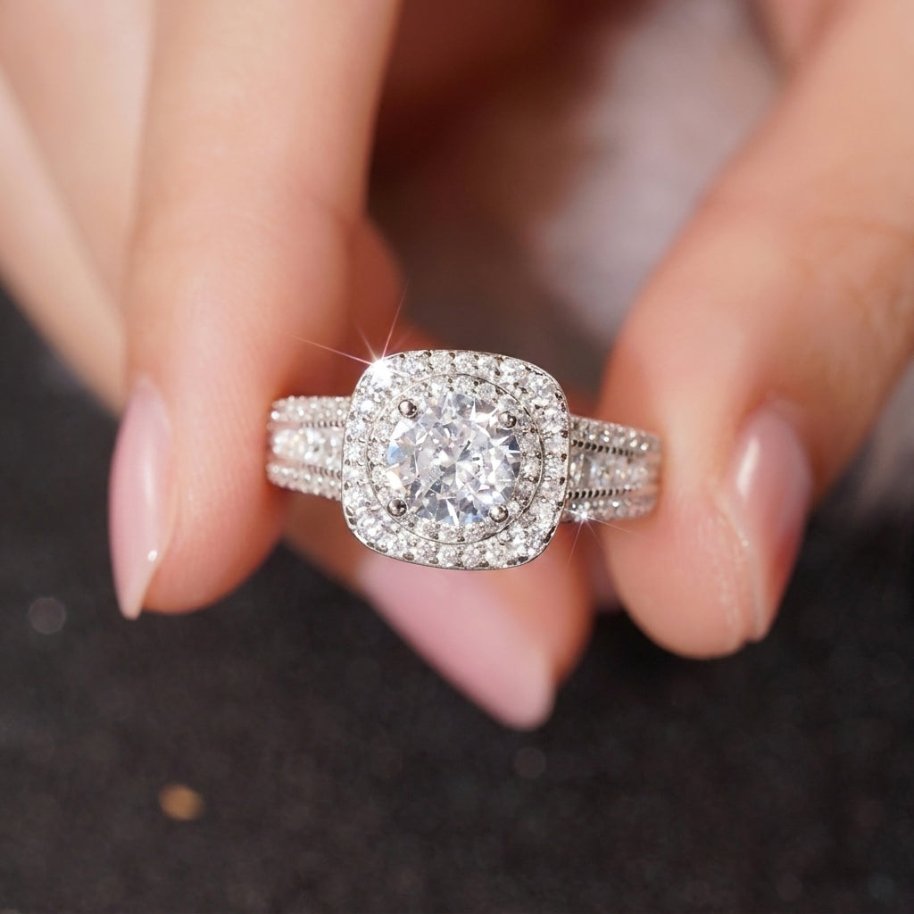 Elegant Climbing Diamonds Ring