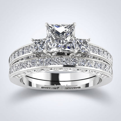 2pc Minimal Trio Diamond Set Ring Stack