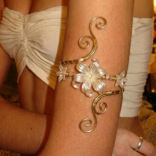 Floral Lily Arm Bracelet