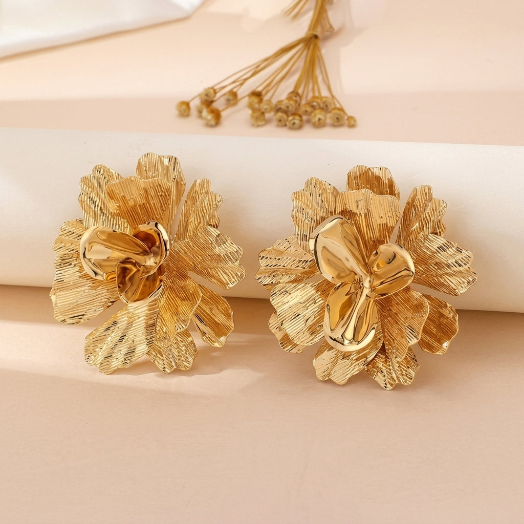 Statement Floral Dangle Earrings