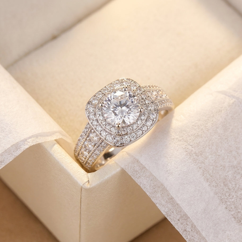 Elegant Climbing Diamonds Ring
