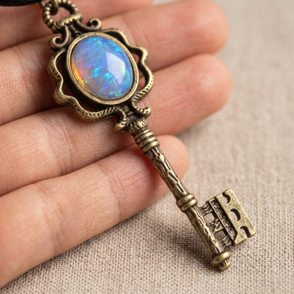 Boho Protection Key Amulet Pendant Necklace