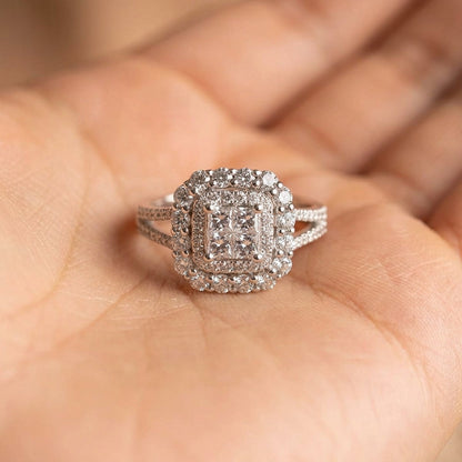 Luxurious Split Shank Diamond Accented Ring