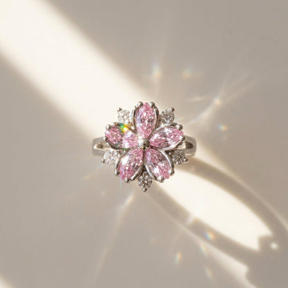 Statement Cherry Blossom Floral Ring
