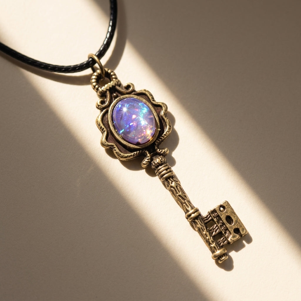Boho Protection Key Amulet Pendant Necklace