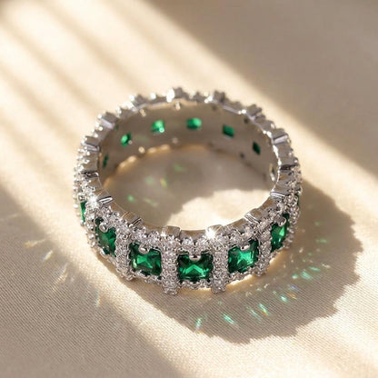 Statement Emerald & Diamond Accented Ring