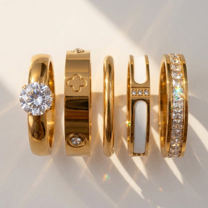 18k 5pc Luxe Ring Stack