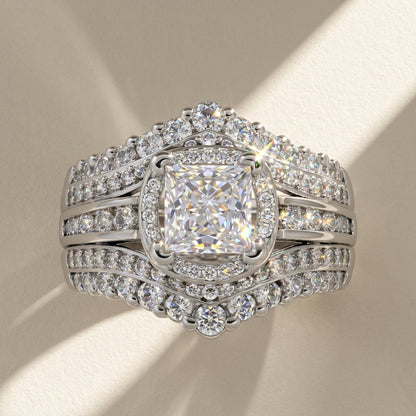 Statement Princess Cut Square Center Ring
