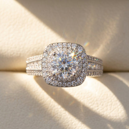 Elegant Climbing Diamonds Ring