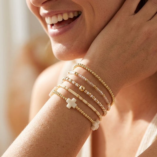 5pc Boho Beaded Bracelet Stack