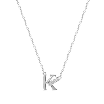 Dainty Forever Connected Initial Halo Necklace