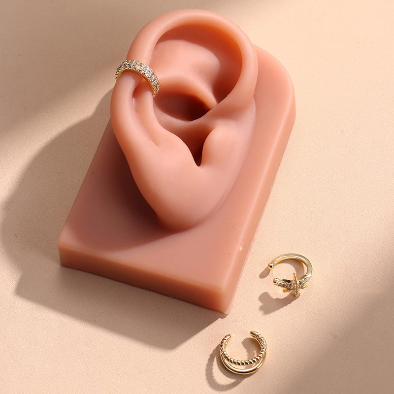 14k 3 Sets Elegant No-Piercing Ear Cuffs