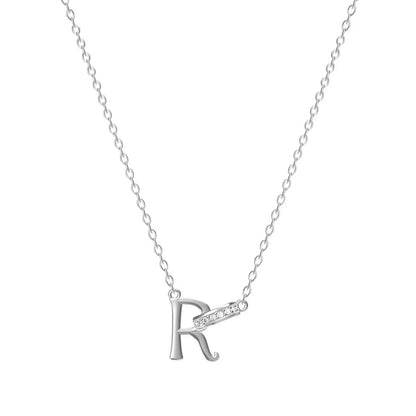 Dainty Forever Connected Initial Halo Necklace