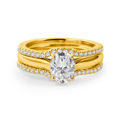 3pc Diamond Nested Ring Stack