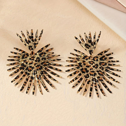 Leopard Print Stud Earrings