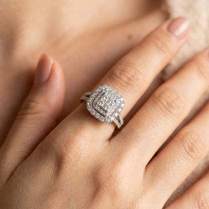 Luxurious Split Shank Diamond Accented Ring